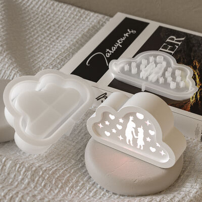 Cloud Swan Unicorn Deer Couple Silhouette Lamp Silicone Mold DIY Aromatherapy Gypsum Nightlight Ornament Grinding