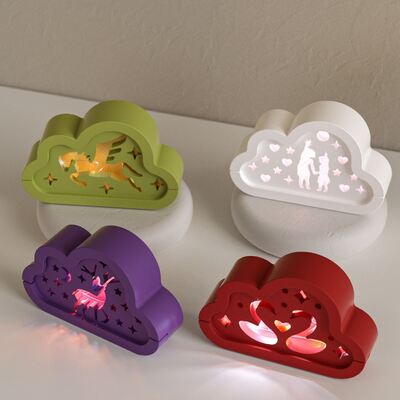 Cloud Swan Unicorn Deer Couple Silhouette Lamp Silicone Mold DIY Aromatherapy Gypsum Nightlight Ornament Grinding