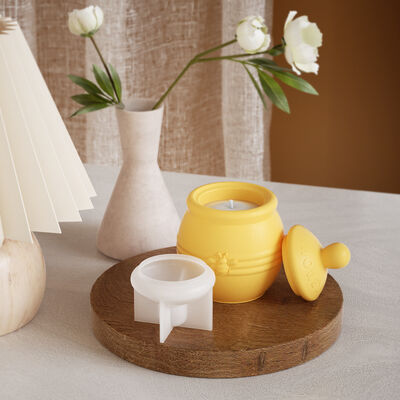 DIY Crystal Dropper Resin Bee Jar Storage Box Aromatherapy Gypsum Candle Cup Ornament Silicone Mold