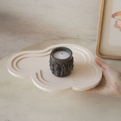 Dropping Resin Irregular Terraced Tray Ornament DIY Cement Gypsum Dish Plate Silicone Mold
