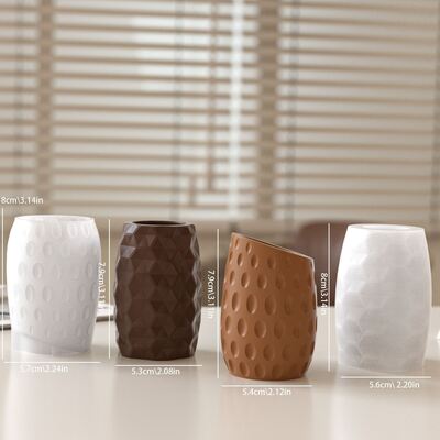 Ins Wind Hexagonal Cut Elliptical Wave Pattern Vase DIY Resin Gypsum Cement Flower Pot Flower Utensil Silicone Mold