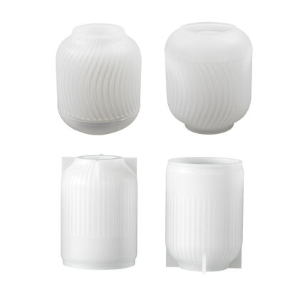 Nordic Ins Vertical Wavy Vase Silicone Mold Simple Roman Column Hydroponic Flower Planter Mold