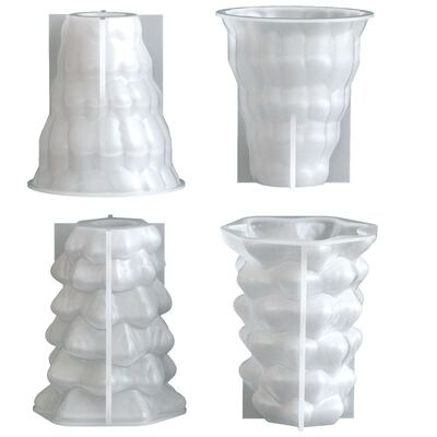DIY Aromatherapy Gypsum Cement Resin Christmas Tree Candlestick Ornament Candle Base Jewelry Silicone Mold