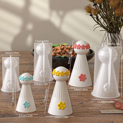Ins Viento Flor Anillo Ángel Velas Plástico de yeso Aromaterapia DIY Plástico de yeso Ornamento de piedra expandido Plástico de silicona