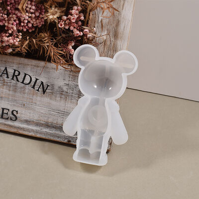 DIY Drop Glue Space Rabbit Astronaut Bear Silicone Mold Cartoon Gypsum Candle Keychain Grinder