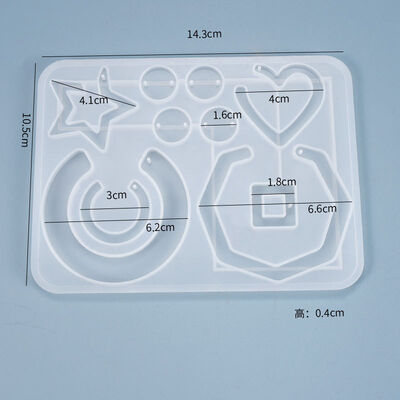 DIY Crystal Dropper Mold Homemade Earrings, Pendants, Earrings, Heart-shaped Silicone Molds Wholesale