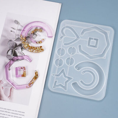 DIY Crystal Dropper Mold Homemade Earrings, Pendants, Earrings, Heart-shaped Silicone Molds Wholesale