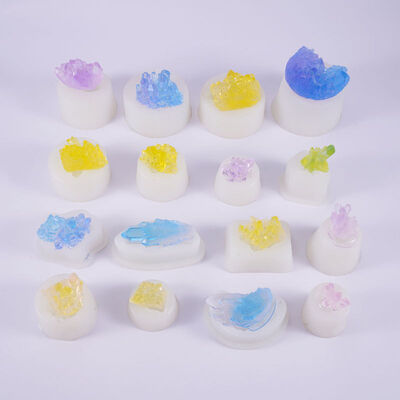 Moda de goteo de cristal DIY, racimo de cristal, roquería de piedra, bloque de hielo, ornamento de cristal, molde de silicona hecho a mano