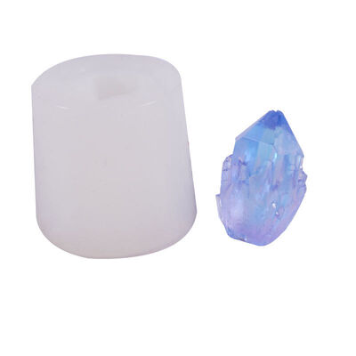 Moda de goteo de cristal DIY, racimo de cristal, roquería de piedra, bloque de hielo, ornamento de cristal, molde de silicona hecho a mano