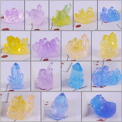 Moda de goteo de cristal DIY, racimo de cristal, roquería de piedra, bloque de hielo, ornamento de cristal, molde de silicona hecho a mano