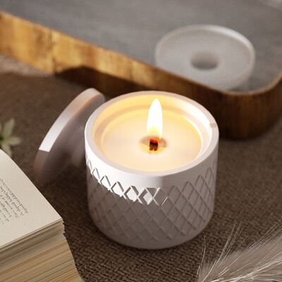 DIY Dropper Circular Grid Storage Box Storage Can Aromatherapy Gypsum Candle Cup Container Silicone Mold