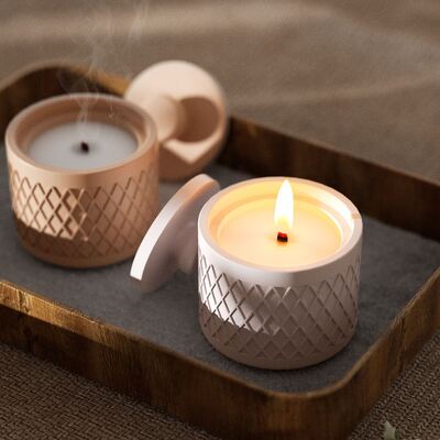 DIY Dropper Circular Grid Storage Box Storage Can Aromatherapy Gypsum Candle Cup Container Silicone Mold