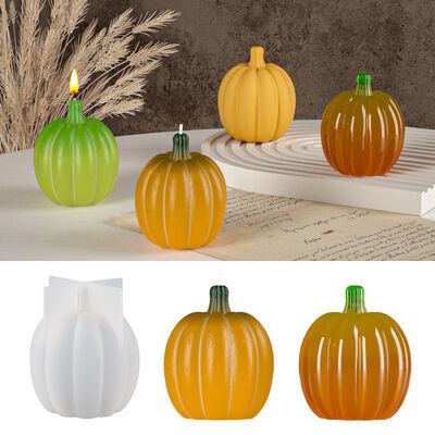 Crystal Dropper Resin Gypsum Pumpkin Candle Ornament Silicone Mold DIY Halloween Series Grinding Tool