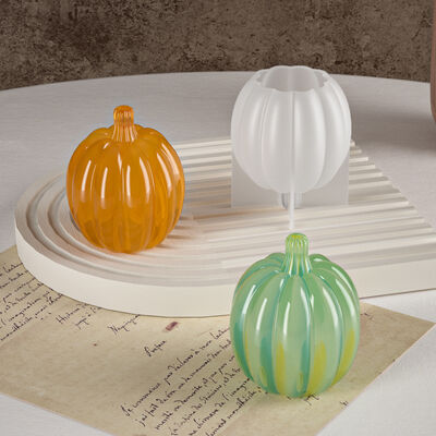 Crystal Dropper Resin Gypsum Pumpkin Candle Ornament Silicone Mold DIY Halloween Series Grinding Tool