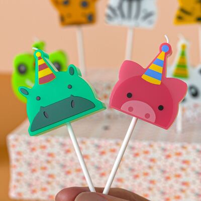 DIY Aromatherapy Gypsum Cartoon Four In One Small Animal Birthday Party Baking Decoration Candle Silicone Mold