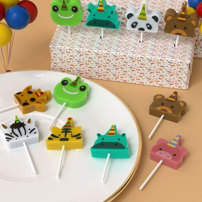 DIY Aromatherapy Gypsum Cartoon Four In One Small Animal Birthday Party Baking Decoration Candle Silicone Mold