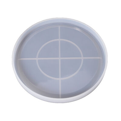DIY Crystal Dropper Mold, Table Decoration, Round Shallow Groove Table, Mirror Silicone Mold