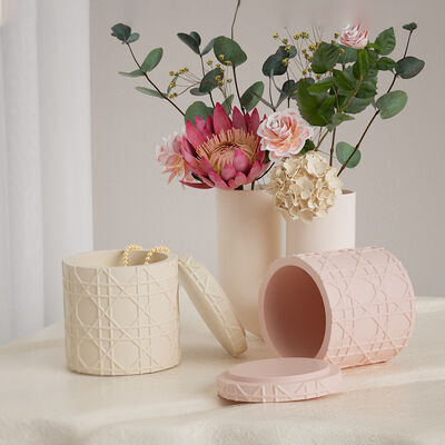 Crystal Drip Glue Mirror Resin Relief Vine Pattern Storage Box DIY Cement Gypsum Flower Pot Silicone Mold
