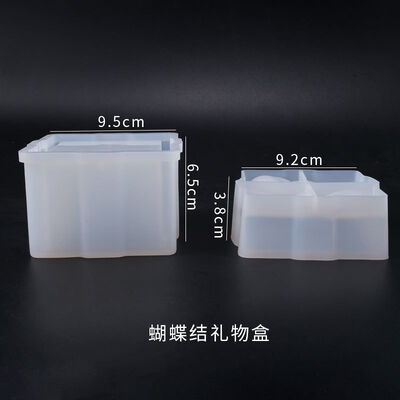 DIY Crystal Dropping Glue Handmade Silicone Mold Bow Gift Box Mold Jewelry Storage Box Mold