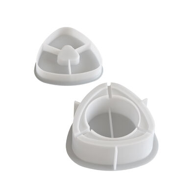 Round Triangle Simple Wind Smoke Ash Storage Tank, Table, DIY Aromatherapy Gypsum Candle Cup, Silicone Mold