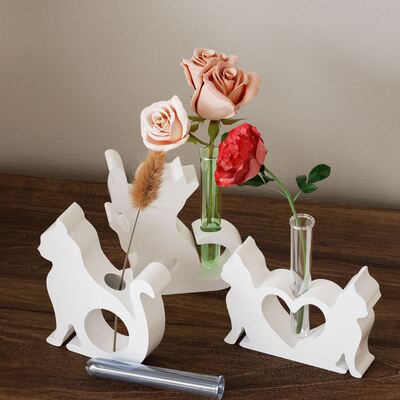 DIY Drip Glue Flower Vase Branch Hydroponic Flower Utensils Pendant Platform Film Set Little Cat Series Flower Utensils Silicone Mold