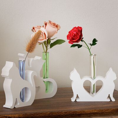 DIY Drip Glue Flower Vase Branch Hydroponic Flower Utensils Pendant Platform Film Set Little Cat Series Flower Utensils Silicone Mold