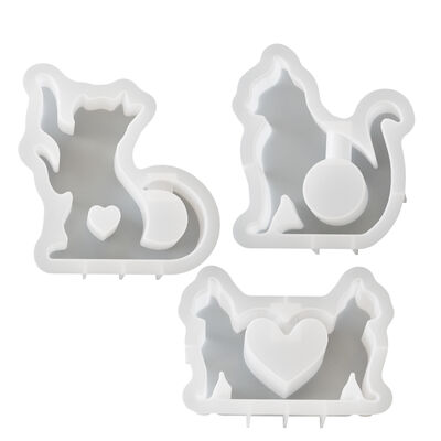 DIY Drip Glue Flower Vase Branch Hydroponic Flower Utensils Pendant Platform Film Set Little Cat Series Flower Utensils Silicone Mold
