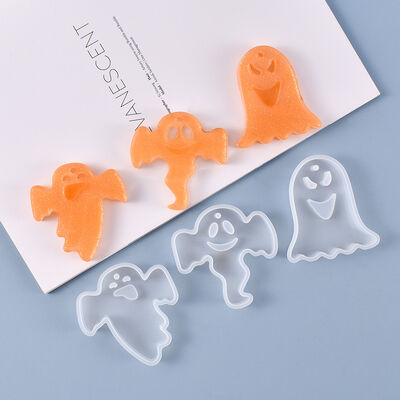 DIY Crystal Dropper Mold Funny Halloween Pendant Series Pumpkin Ghost Hanging Silicone Mold