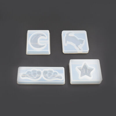 Crystal Resin Pendant Silicone Mold No Sanding DIY Handmade Jewelry Moon Cat Wings Star