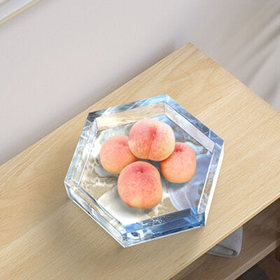 DIY Crystal Resin Tray Storage Box Mold Hexagonal Tray Hexagon Storage Box Silicone Mold