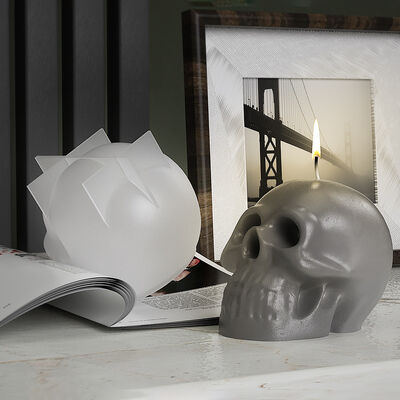 DIY Crystal Dropper Candle Plaster Mold, Buck Tooth Skull Ornament, Table Decoration Silicone Mold