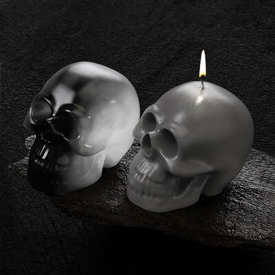DIY Crystal Dropper Candle Plaster Mold, Buck Tooth Skull Ornament, Table Decoration Silicone Mold