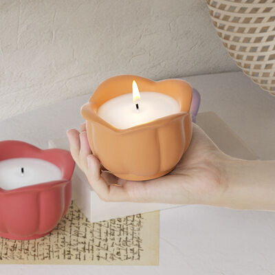 DIY Gypsum Aromatherapy Candle Cup Rose Storage Jar Mirror Flower Pot Decoration Silicone Mold Wholesale