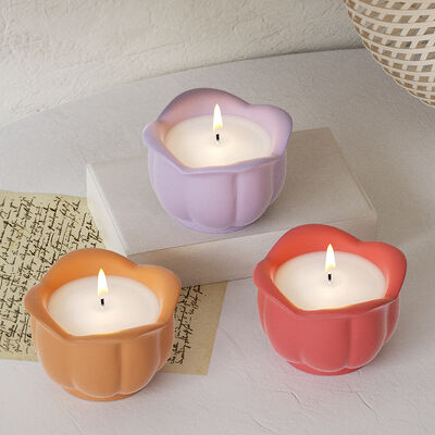 DIY Gypsum Aromatherapy Candle Cup Rose Storage Jar Mirror Flower Pot Decoration Silicone Mold Wholesale