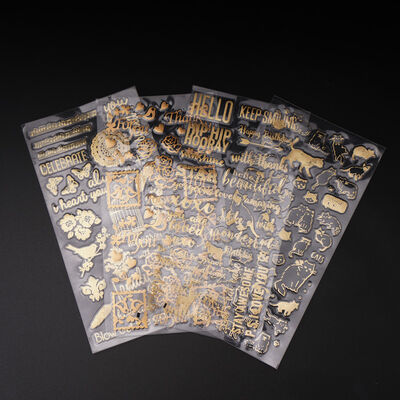 DIY Crystal Drop Adhesive Sticker Gold Material Self-adhesive Filling Table Decoration Letter Transparent Sticker