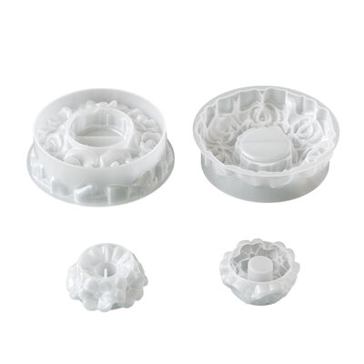 Rose Flower Ring Candlestick Silicone Mold Aromatherapy Candle Gypsum Ornament DIY Valentine's Day Decoration Mold