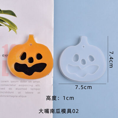 Halloween Hanging Pendant Dropper Mold Skull Pumpkin Ghost Spider Witch Owl Silicone Grinder