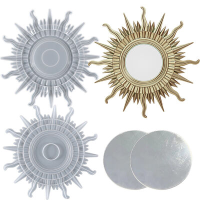 DIY Crystal Resin Drop Glue Solar Mirror, Sun And Moon Mirror, Wall Mural Decoration, Silicone Mold Wholesale