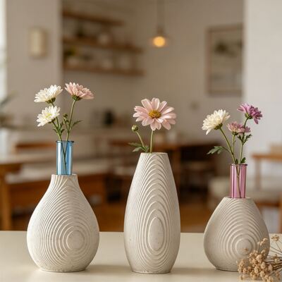 Nordic-inspired Ins Wind Chime Vase Candle Holder DIY Aromatic Plaster Cement Decor Silicone Mold