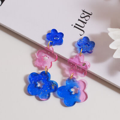 Crystal Drip Glue Love Flower Note Letter Water Drop Cloud Earrings Jewelry Pendant Silicone Mold