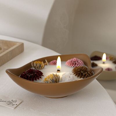 Aromatherapy gypsum cement storage tray silicone mold DIY leaf candle bowl candle cup gypsum mold