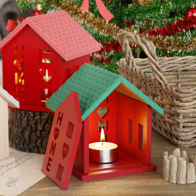DIY Resin Gypsum Love Home House Splicing Candles Night Lights Christmas House Silicone Mold