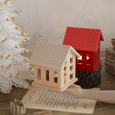 DIY Resin Gypsum Love Home House Splicing Candles Night Lights Christmas House Silicone Mold