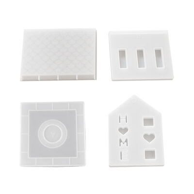 DIY Resin Gypsum Love Home House Splicing Candles Night Lights Christmas House Silicone Mold