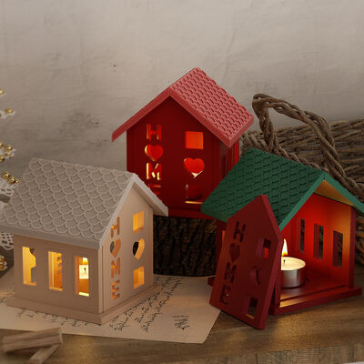 DIY Resin Gypsum Love Home House Splicing Candles Night Lights Christmas House Silicone Mold