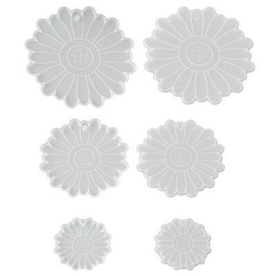 Large, Medium, And Small Perforated Flower Coasters With Silicone Molds, Chrysanthemum Display Tables, Aromatherapy Gypsum Drip Molds