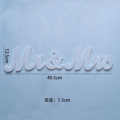 DIY Crystal Dropper Mold With The English Letters MR?&? Mr. MRS Signs Up To Decorate The Silicone Mold
