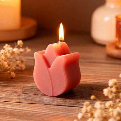 DIY Flower Dropper Mold Aromatherapy Gypsum Tulip Orchid Flower Ornament Candle Silicone Mold