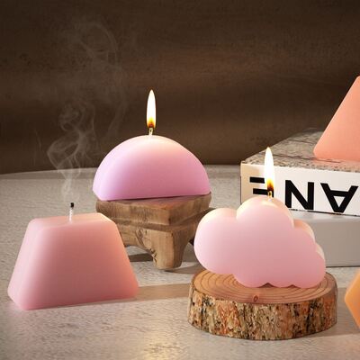 DIY Dropper Glue Triangle, Square Circle, Pentagon, Semicircle, Trapezoid, Cloud Fragrance, Gypsum Candle, Silicone Mold