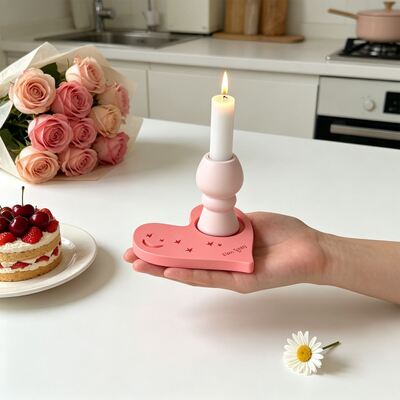 Ins Wind Love Hippo Penguin Christmas Tree Candlestick Roman Column Candlestick Gypsum Ornament Silicone Mold